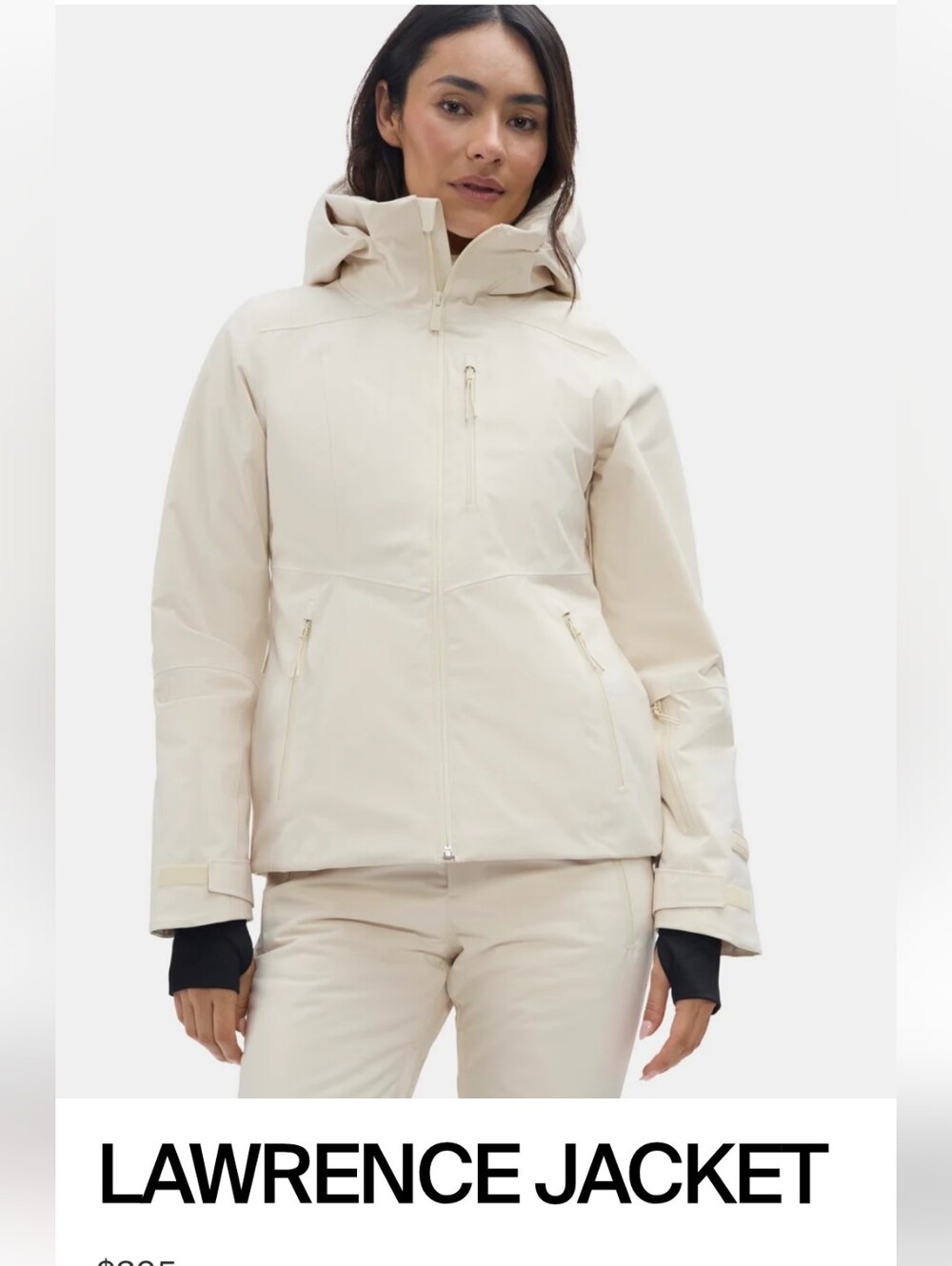 Halfdays Lawrence Insulated Ski Jacket Oat Milk Winter Snow Coat L